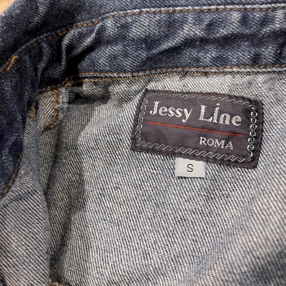 ✨ 90s Vintage Jessy Line Roma Button-Down Denim Dress - Size S ✨ - Picture 2 of 7